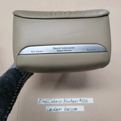 BMW E46 Cabrio Kopfstütze HINTEN Leder Beige Überroll-Schutzsystem