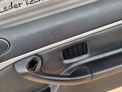 BMW Z3 Roadster Tür Verkleidung Leder Schwarz RECHTS + Griff + Alu Blende