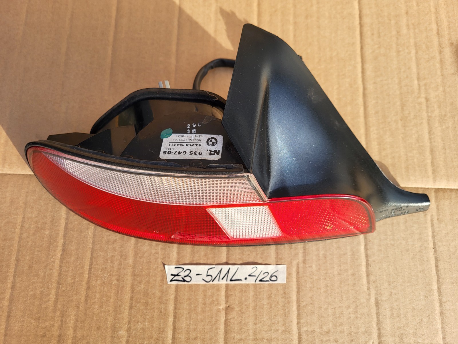 BMW Z3  Roadster Rückleuchte Rücklicht Bremslicht 8384511 LINKS rot weiss