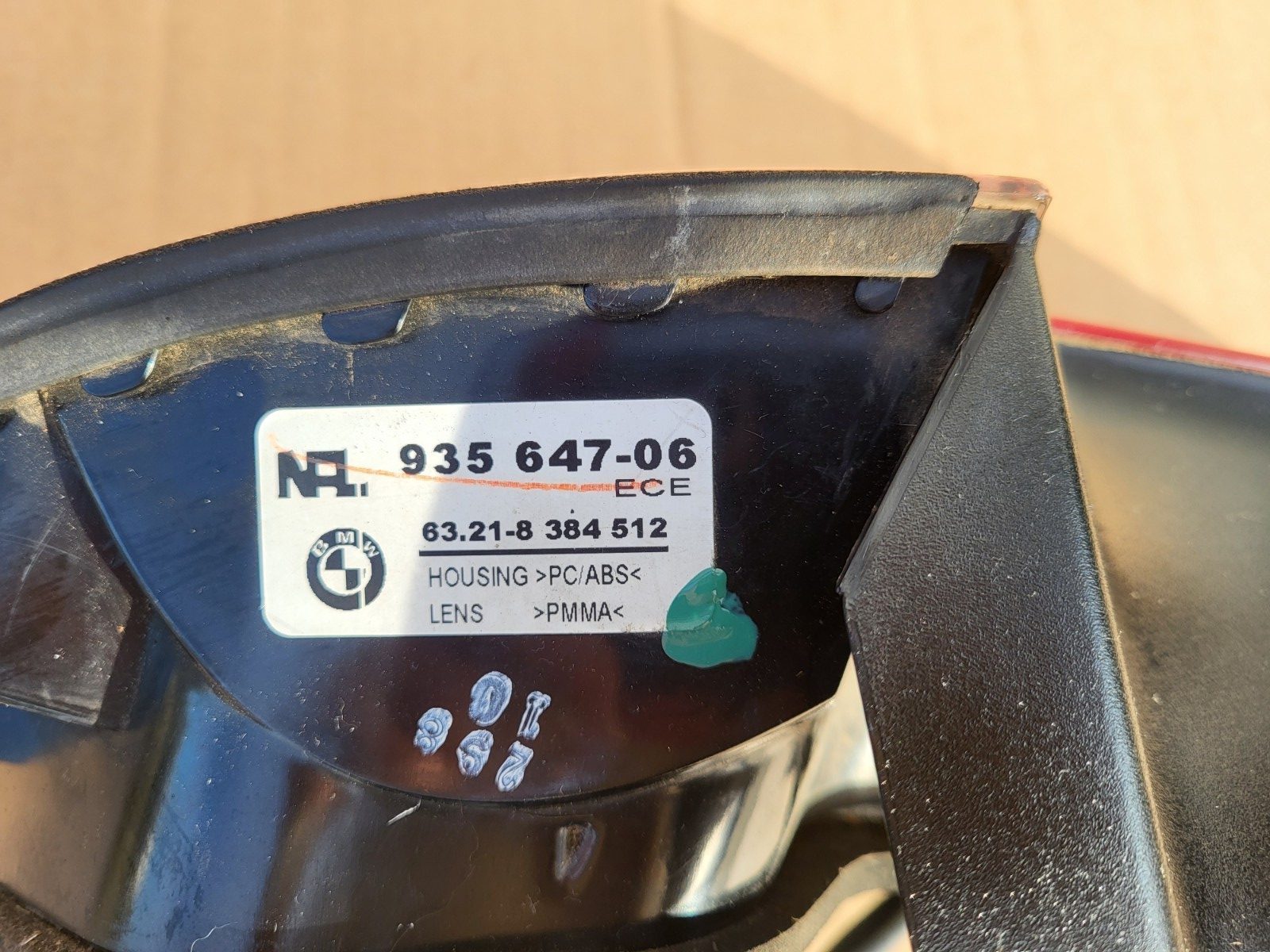 BMW Z3 Roadster Rückleuchte Rücklicht Bremslicht 8384512 RECHTS rot weiss