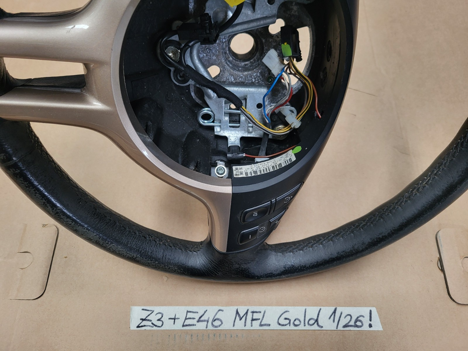 BMW Z3 Facelift E46 E39 MFL Sportlenkrad Leder Lenker Sport Lenkrad gold 6753527