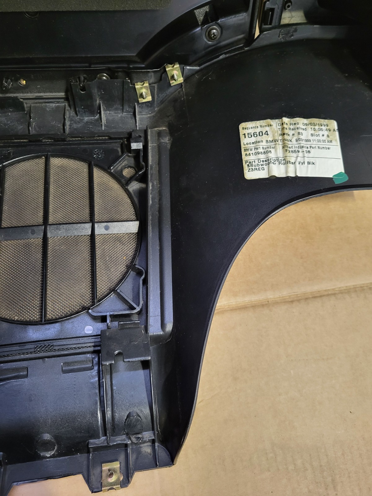 BMW Z3 Roadster Subwoofer Staufach Box Deckel Überrollbügel Set ABHOLUNG