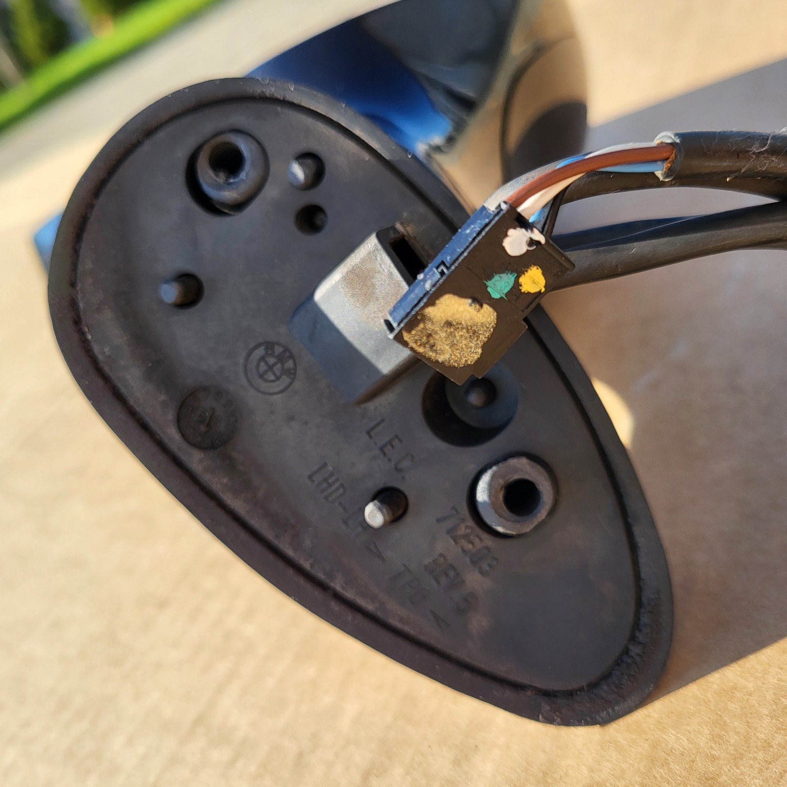 BMW Z3 Roadster + Coupe Seiten Außen Spiegel Glas Motor LINKS Schwarz Metallic