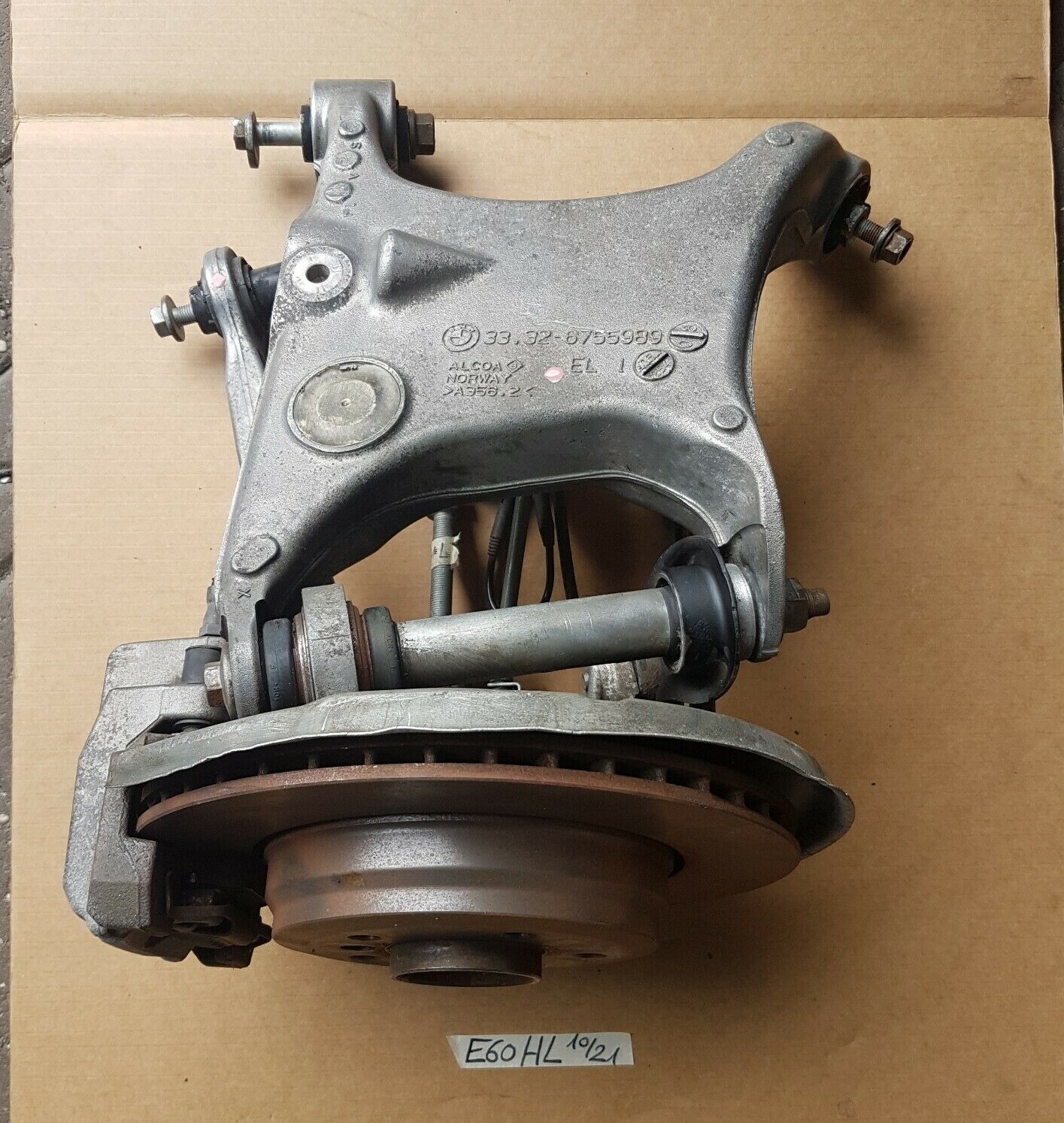 BMW E60 Achsschwinge Achsschenkel Radnabe Schwenklager Zugstrebe HINTEN LINKS