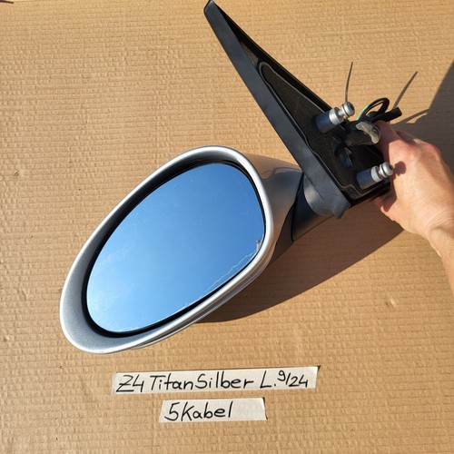 BMW Z4 E85 E86 Seiten Außen Spiegel LINKS Fahrer Seite Titan Silber 354