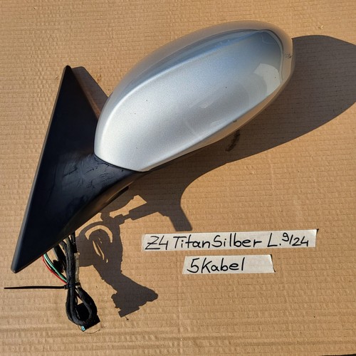 BMW Z4 E85 E86 Seiten Außen Spiegel LINKS Fahrer Seite Titan Silber 354