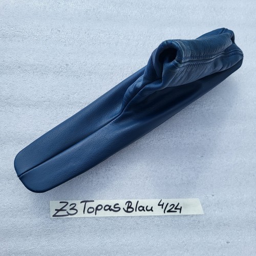 BMW Z3 Roadster Abdeckung für Handbremshebel Leder Sack Handbremse Blau RHD