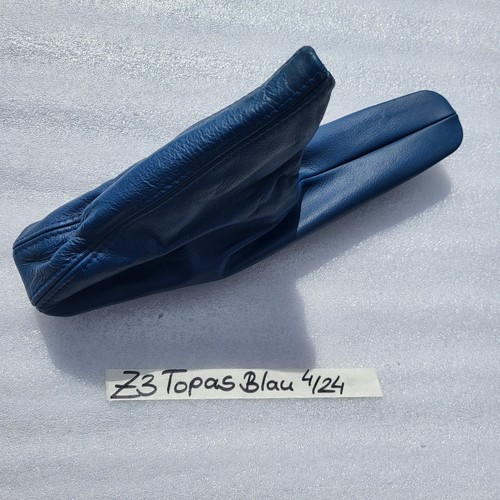 BMW Z3 Roadster Abdeckung für Handbremshebel Leder Sack Handbremse Blau RHD