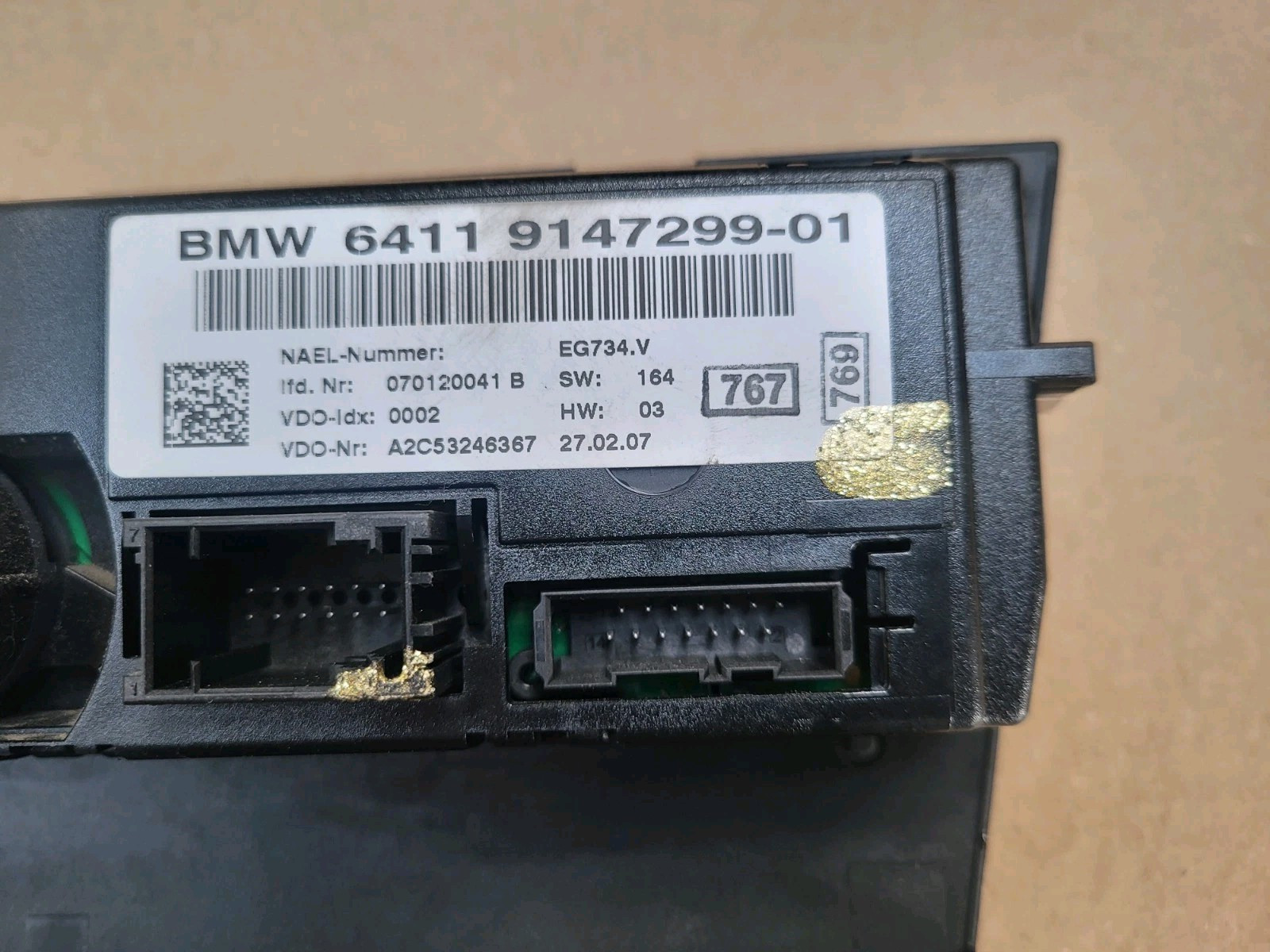 BMW E90 E91 E92 E93 Klimabedienteil mit Chrom Bedienteil Klimaautomatik 9147299