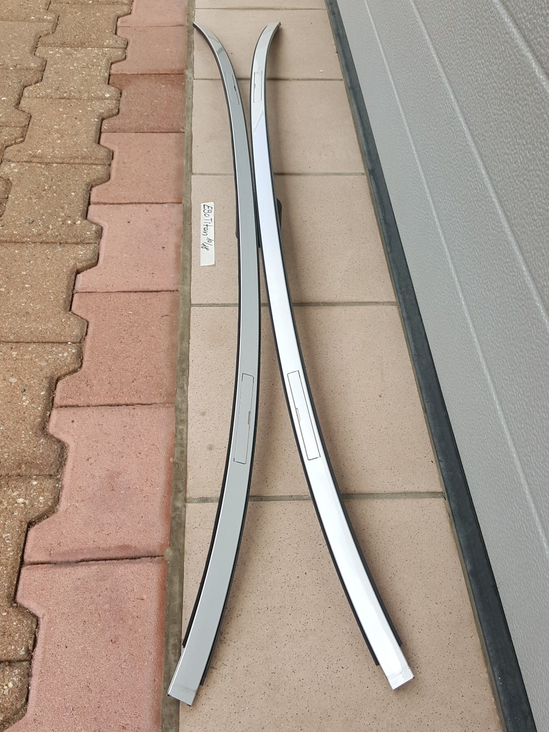 BMW E90 Dach Leiste Dachleisten Zierleisten Dachreling Titan Silber ABHOLUNG