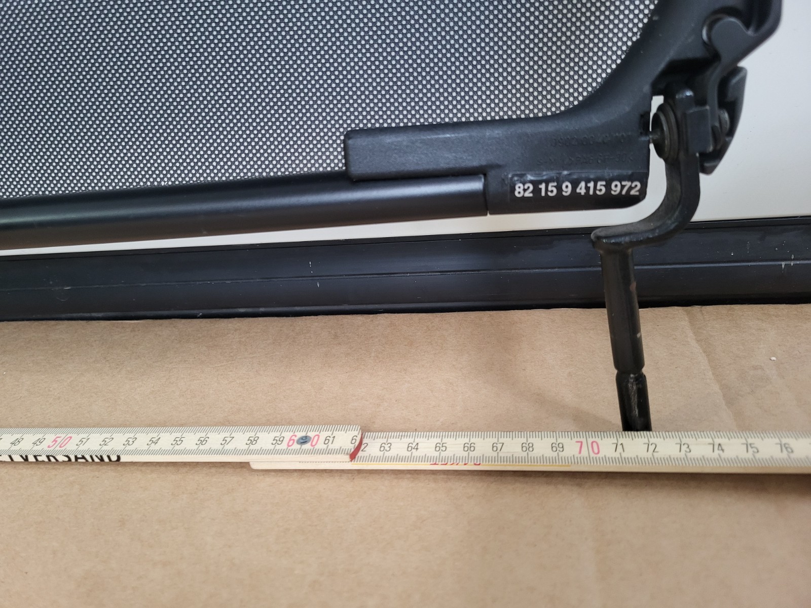 BMW Z3 Roadster Windschott Windschutz Abweiser Wind Stop Netz Rahmen Befestigung