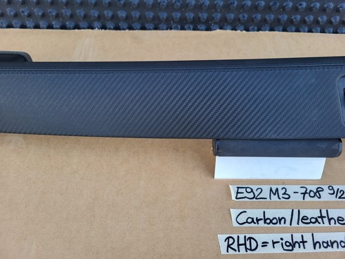 BMW E92 E93 M3 Leather Carbon Dashbord Interior Trim 8036708 RHD ABHOLUNG 