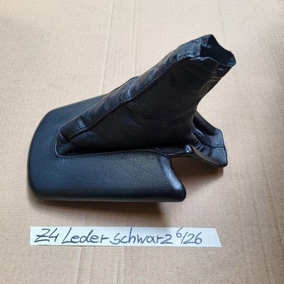 BMW Z4 E85 Leder Manschette Blende Handbremse Verkleidung Handbremssack Schwarz 