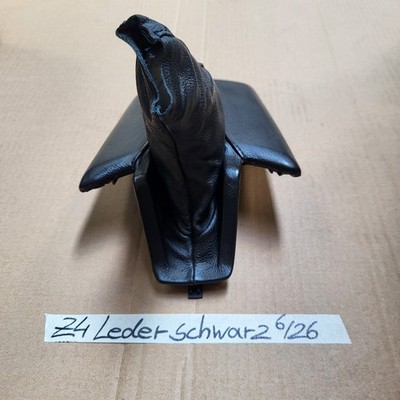 BMW Z4 E85 Leder Manschette Blende Handbremse Verkleidung Handbremssack Schwarz 
