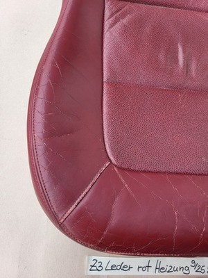 BMW Z3 Roadster Fahrer Sitz Unterteil Leder rot Bezug + Polster + Sitzheizung 
