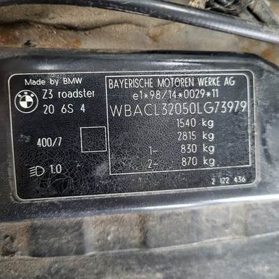 BMW Z3 Roadster Fahrer Tür LINKS Grau Beule + Kratzer  ABHOLUNG