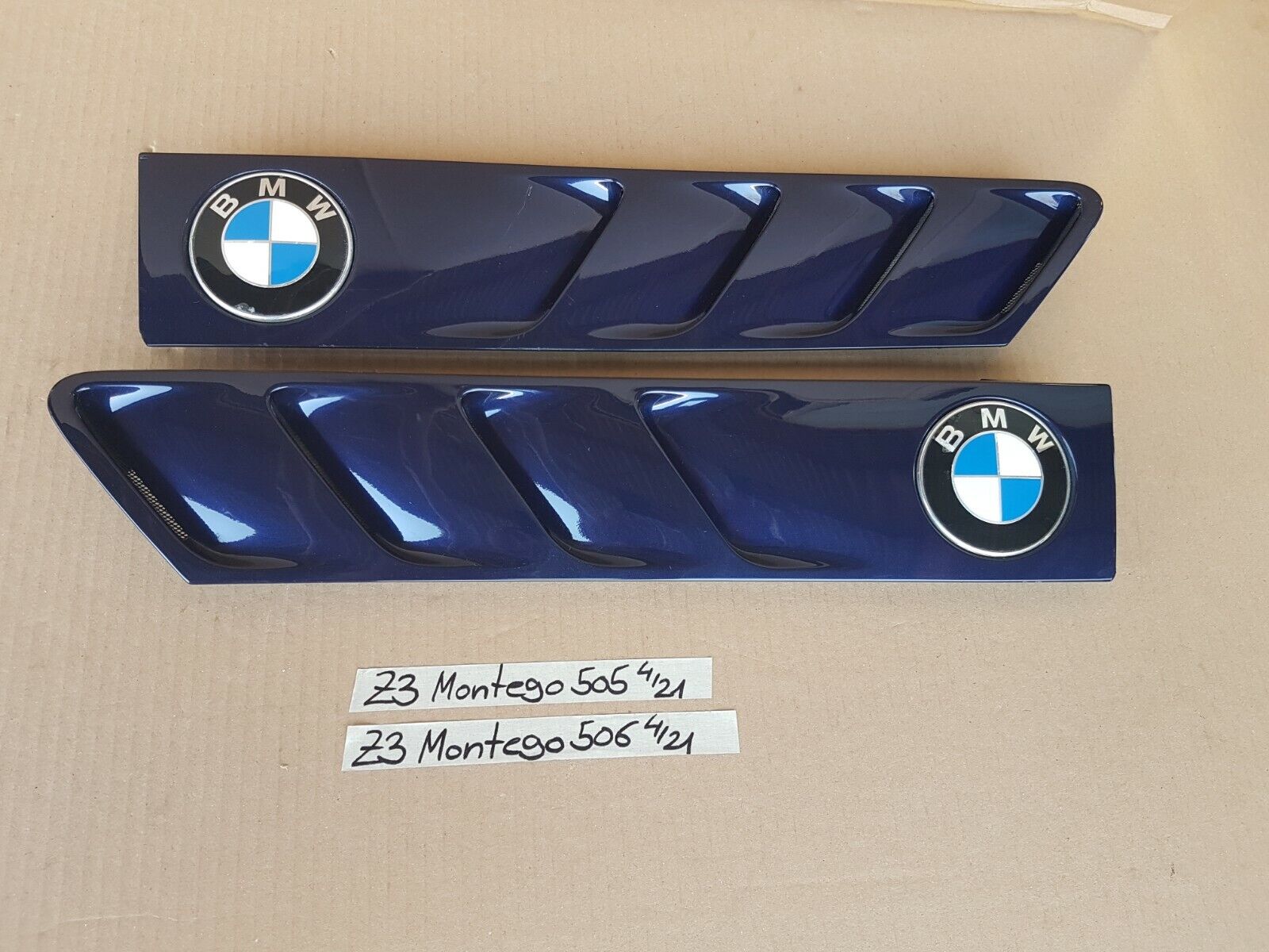 BMW Z3 Lufteinlass Ki​emen Ziergitter Motorhaube Montreal blau 297 RECHTS  LINKS