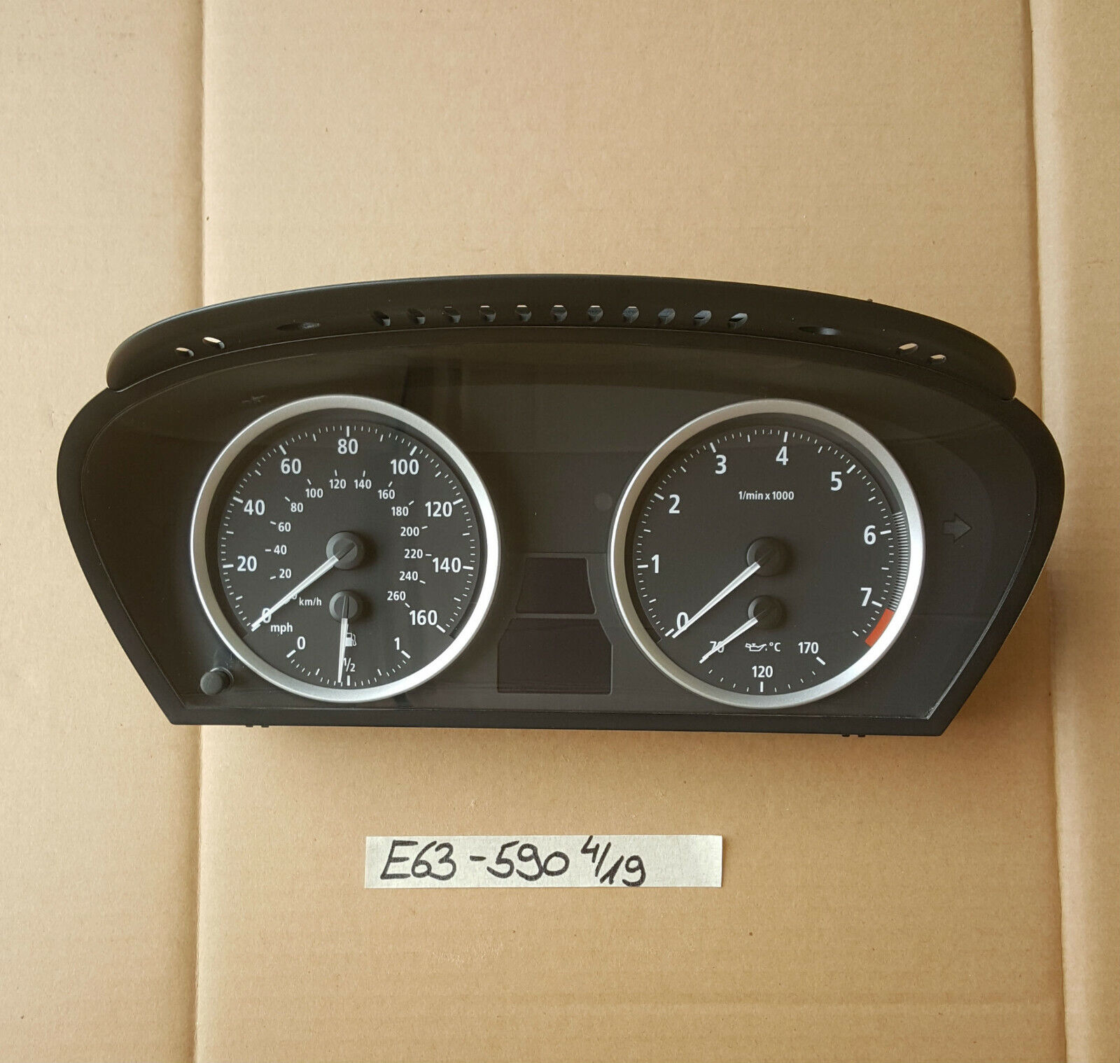 BMW E63 E64 Tachometer Kombiinstrument Meilen Tacho speed indicator 6974590